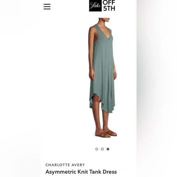 Charlotte Avery Green Sleeveless Dress. Medium. Bundle 4 Deals! - Picture 3 of 15